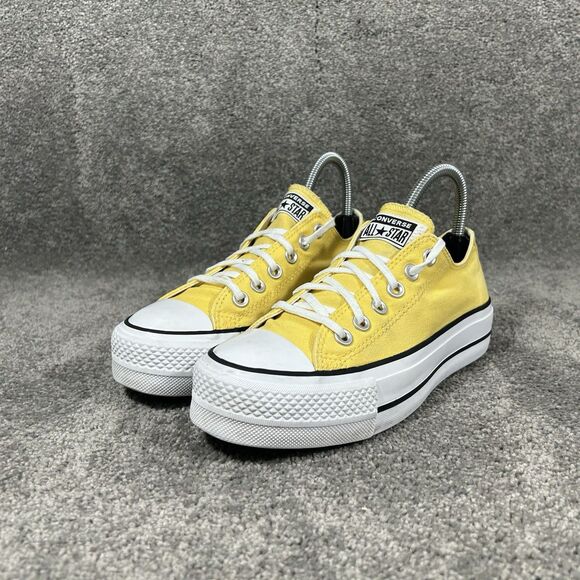 Converse CT All Star Lift OX 568627C Women’s Size 6 Butter Yellow Canvas Shoes - Picture 4 of 11